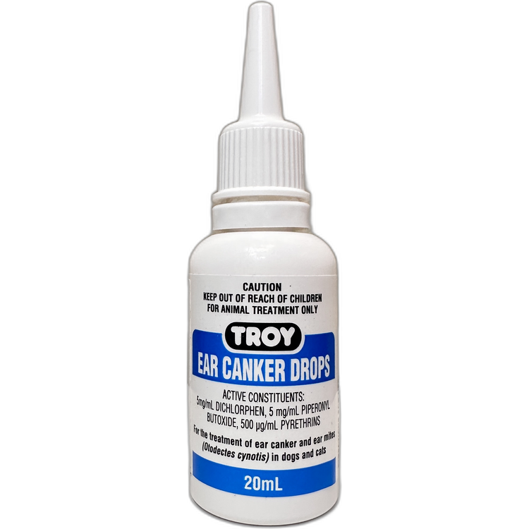 Troy - 寵物耳潰瘍/耳蟎滴劑耳水 Ear Canker Drops 20ml (新版)