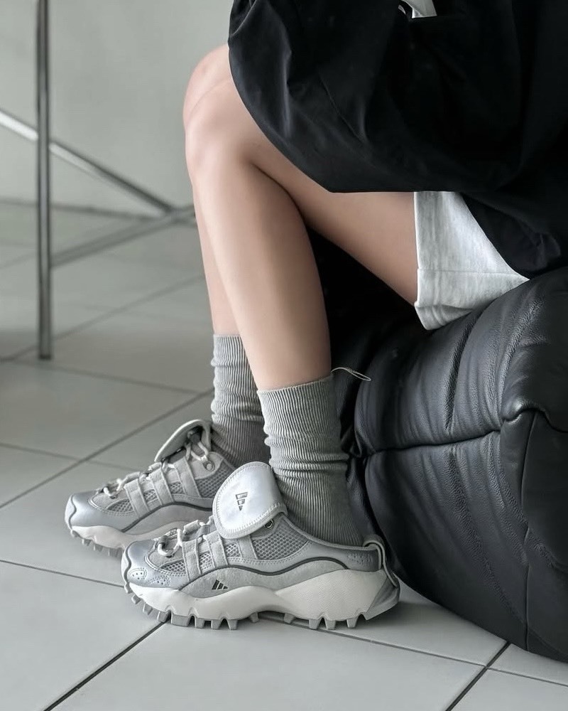 Adidas FOS Seeulater Mule 外翻鞋舌 穆勒鞋 金屬銀