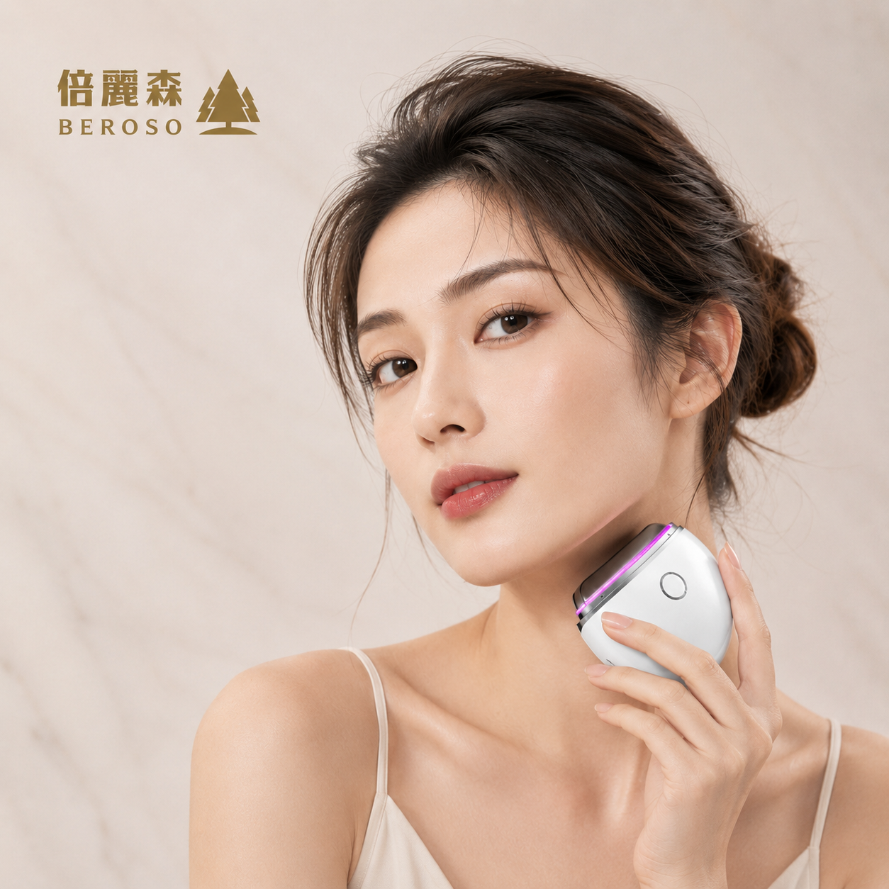 餅乾機_緊緻美顏V臉溫感震動按摩儀 AE0048
