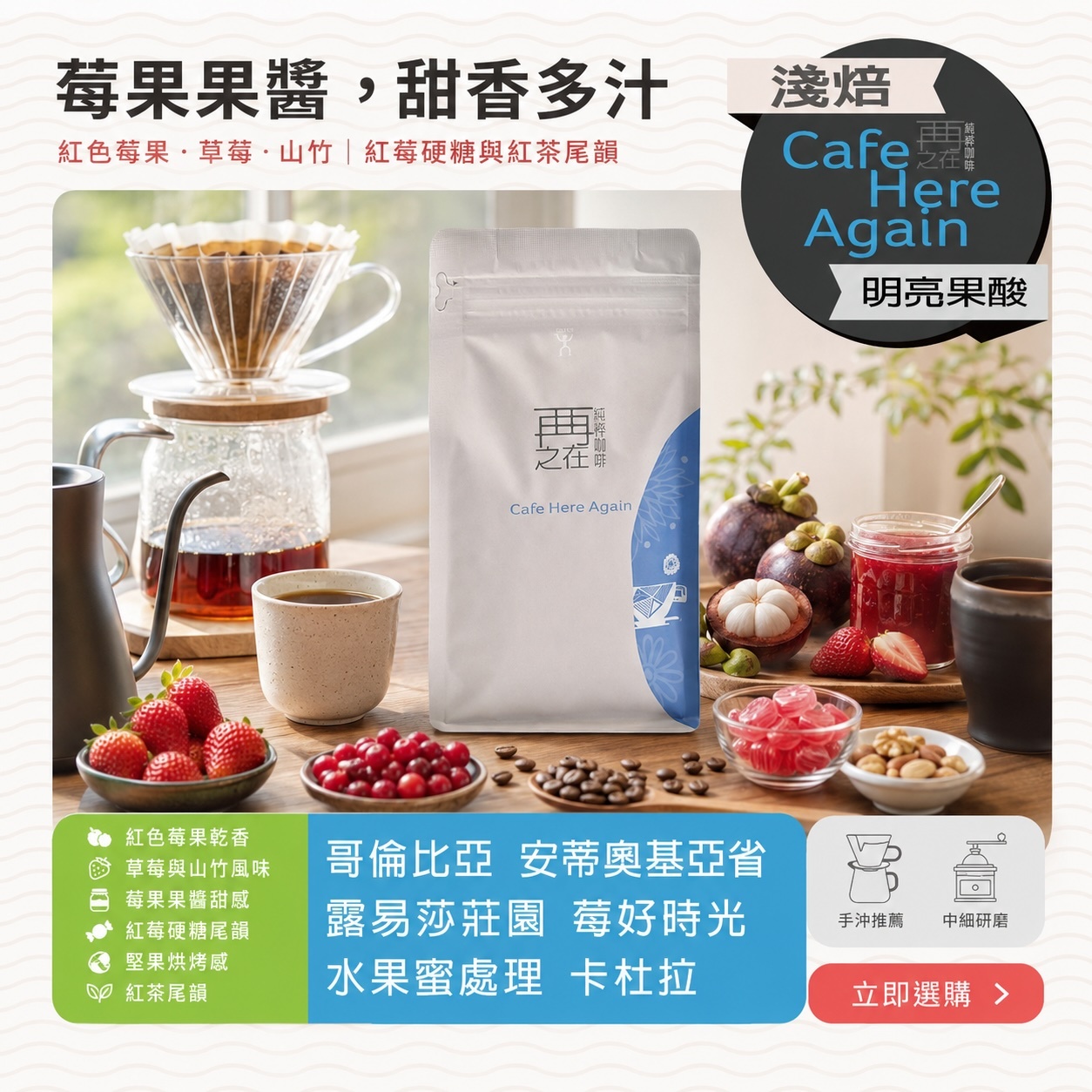哥倫比亞 安蒂奧基亞省 露易莎莊園 莓好時光 水果蜜處理 卡杜拉