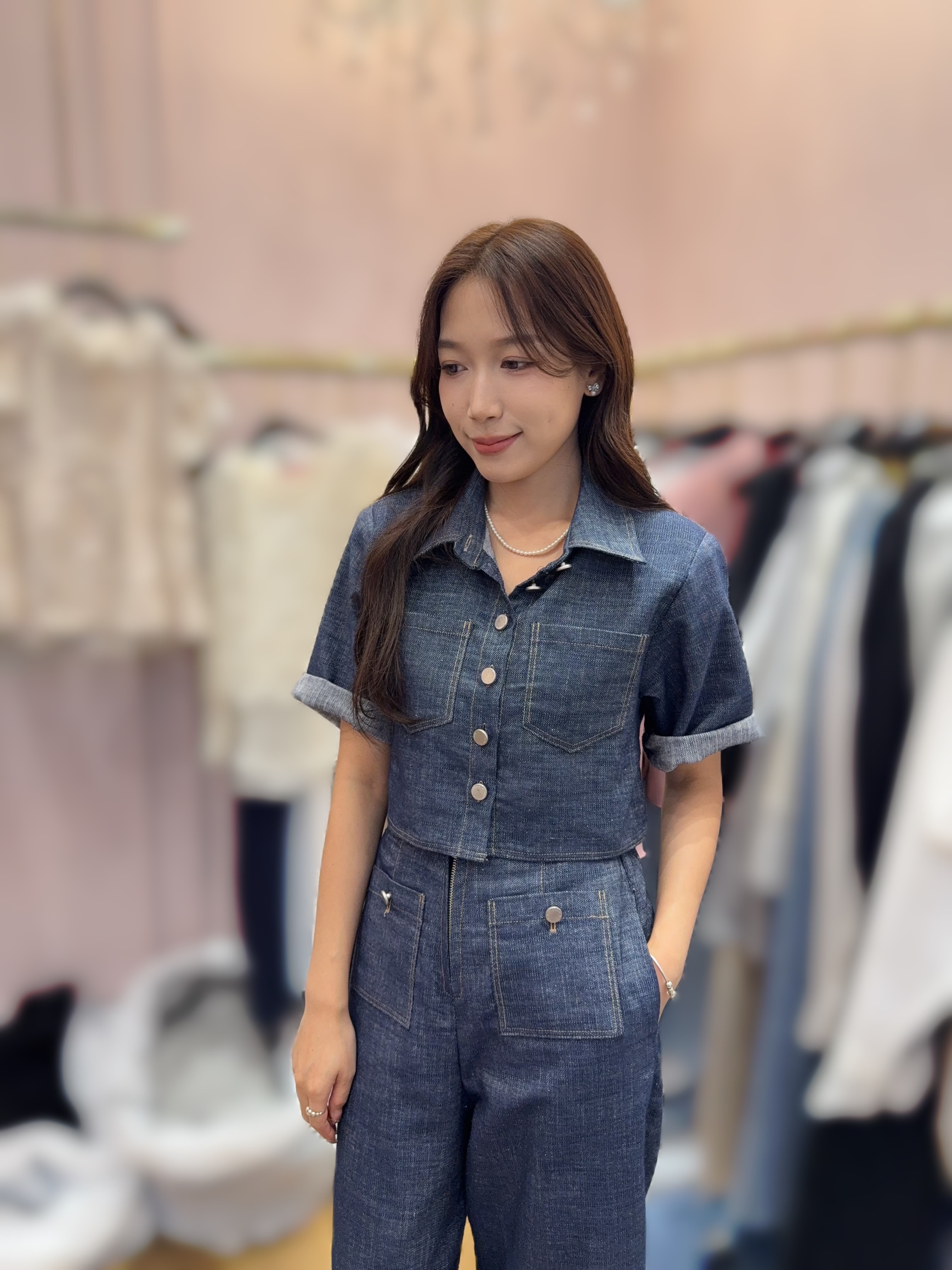 OT31  開胸牛仔 胸36 長17.5 $459