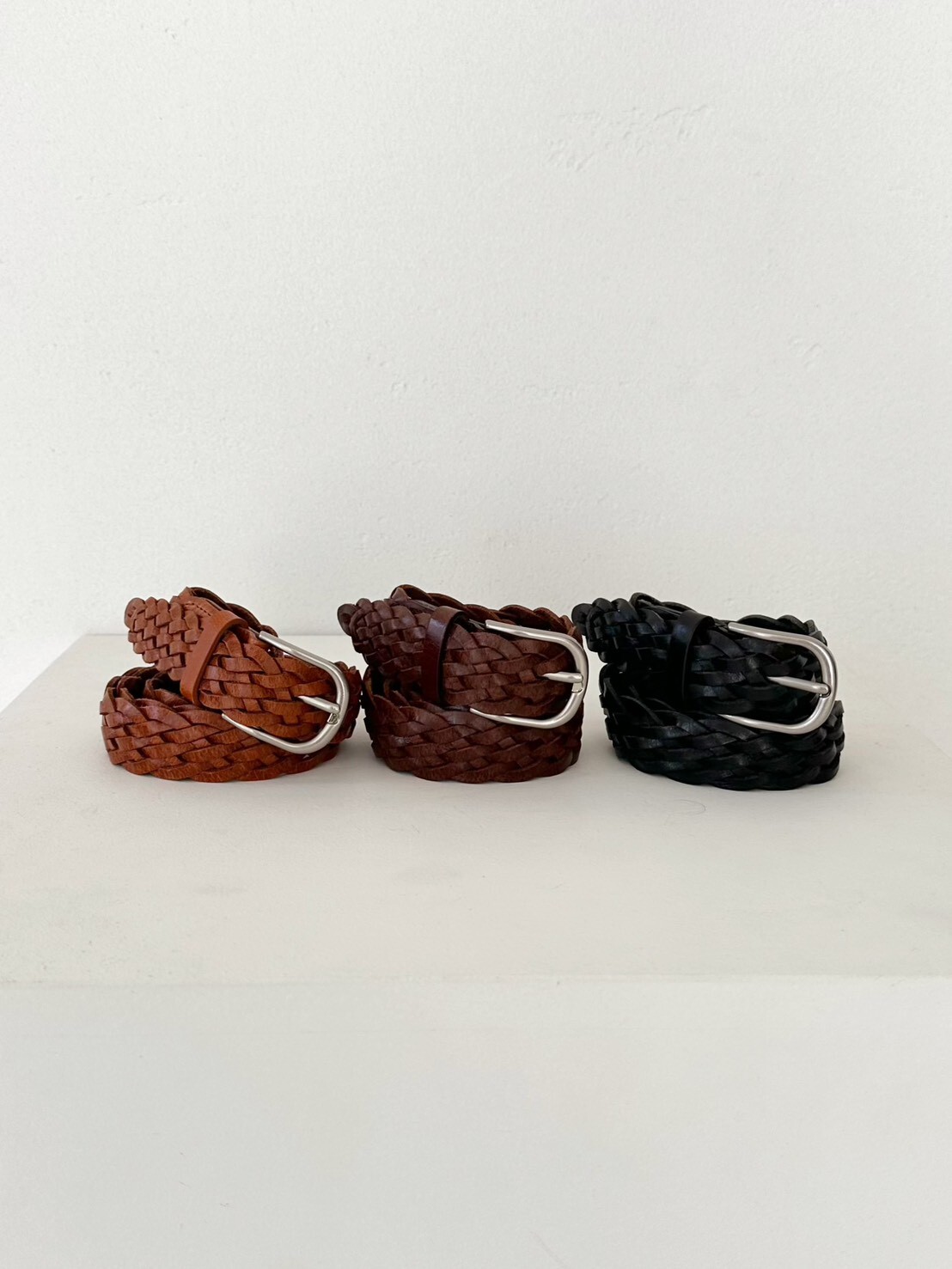 SG6334 夏日手工編織真皮皮帶