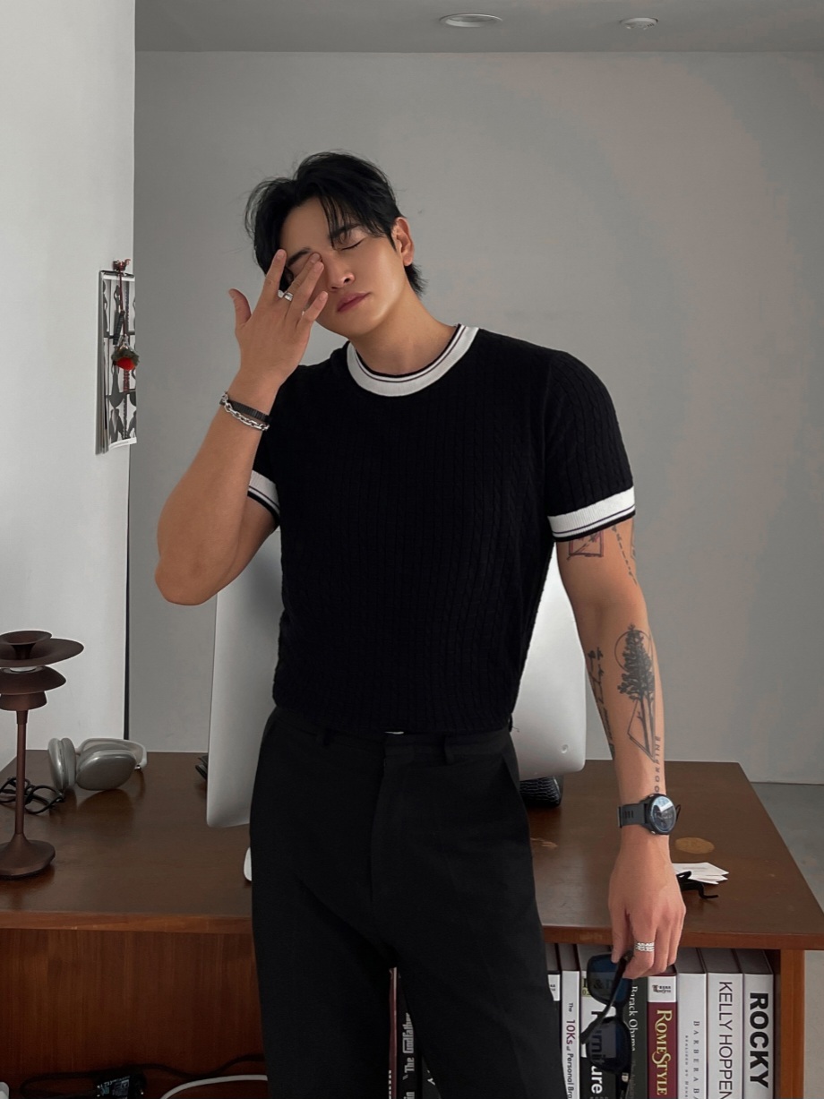 Cheston Color Block Short Sleeve Knit