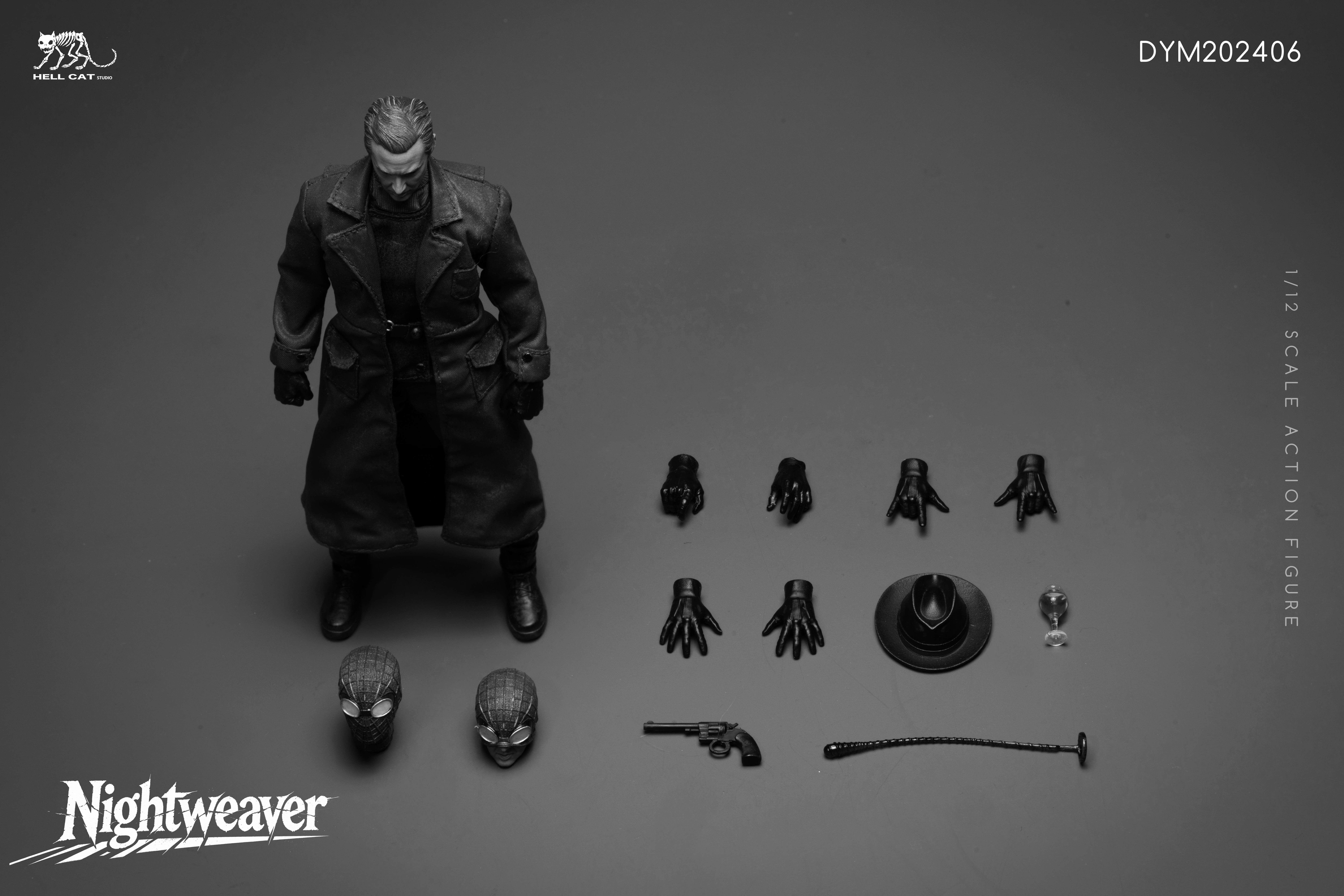 トイガン NIGHTWARRIOR Hell Cat - 1/12 Nightweaver Action Figure -Black & whit