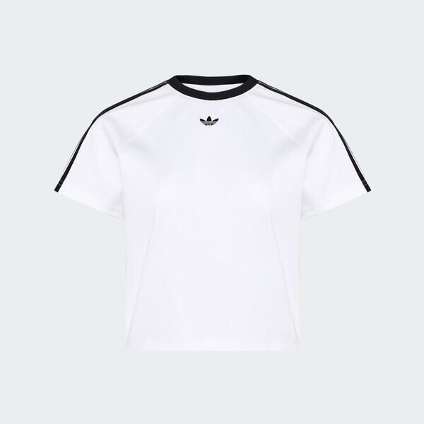 Adidas 愛迪達 Baby Tee W KT7793 女 T恤 運動上衣 休閒短袖 白 亞版 純棉 短版
