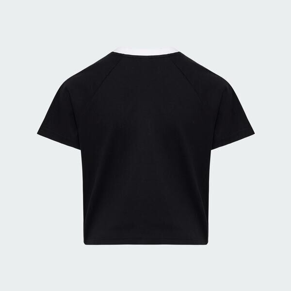 Adidas 愛迪達 Baby Tee W KT7794 女 T恤 運動上衣 休閒短袖 黑 亞版 純棉 短版