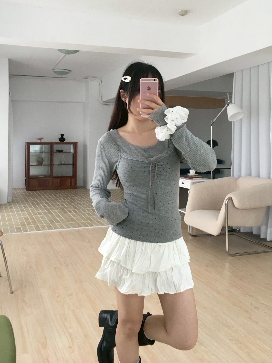 夏日防曬外套+點點背心兩件套