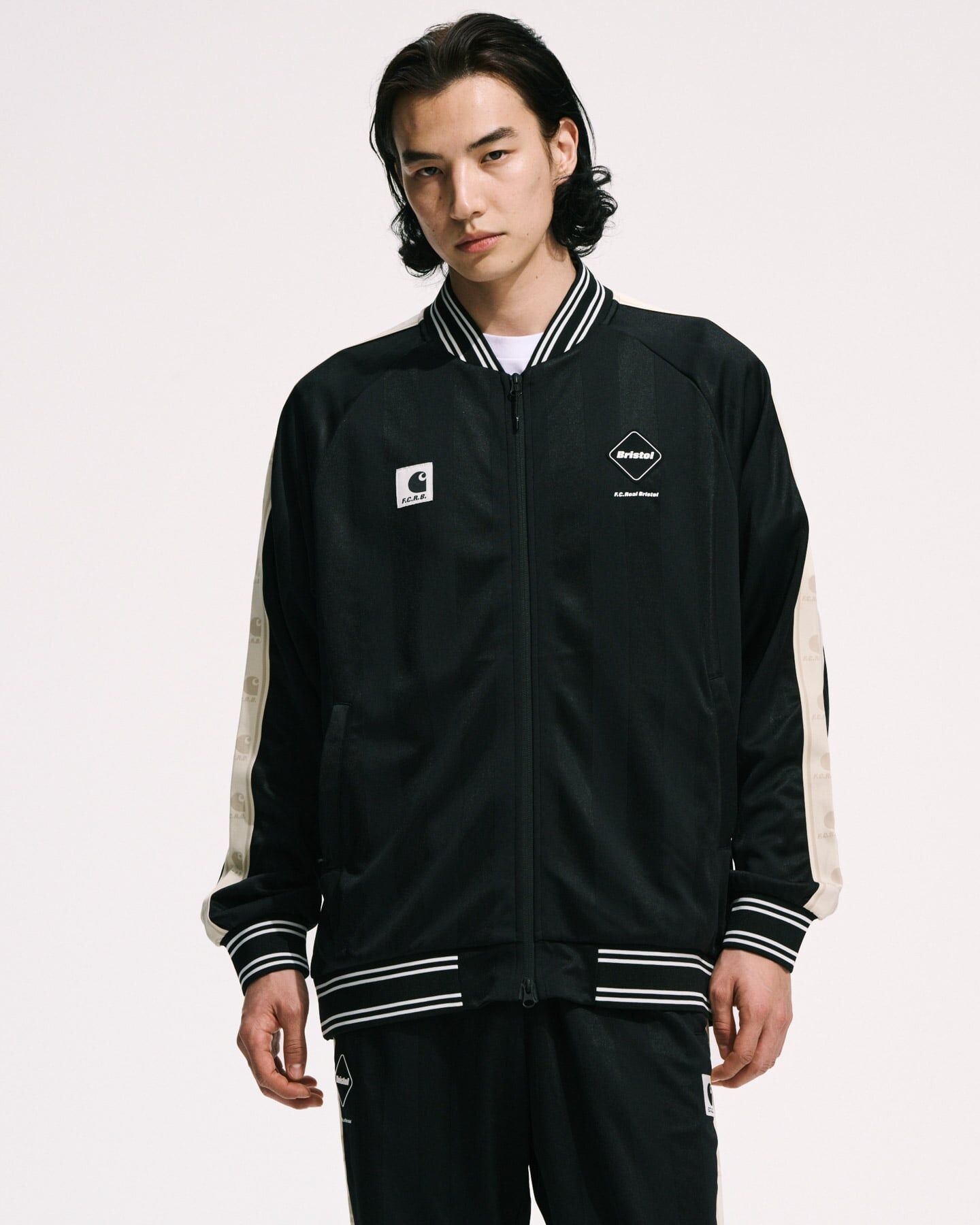 [現貨] FCRB x CARHARTT WIP VARSITY TRACK JACKET | Black