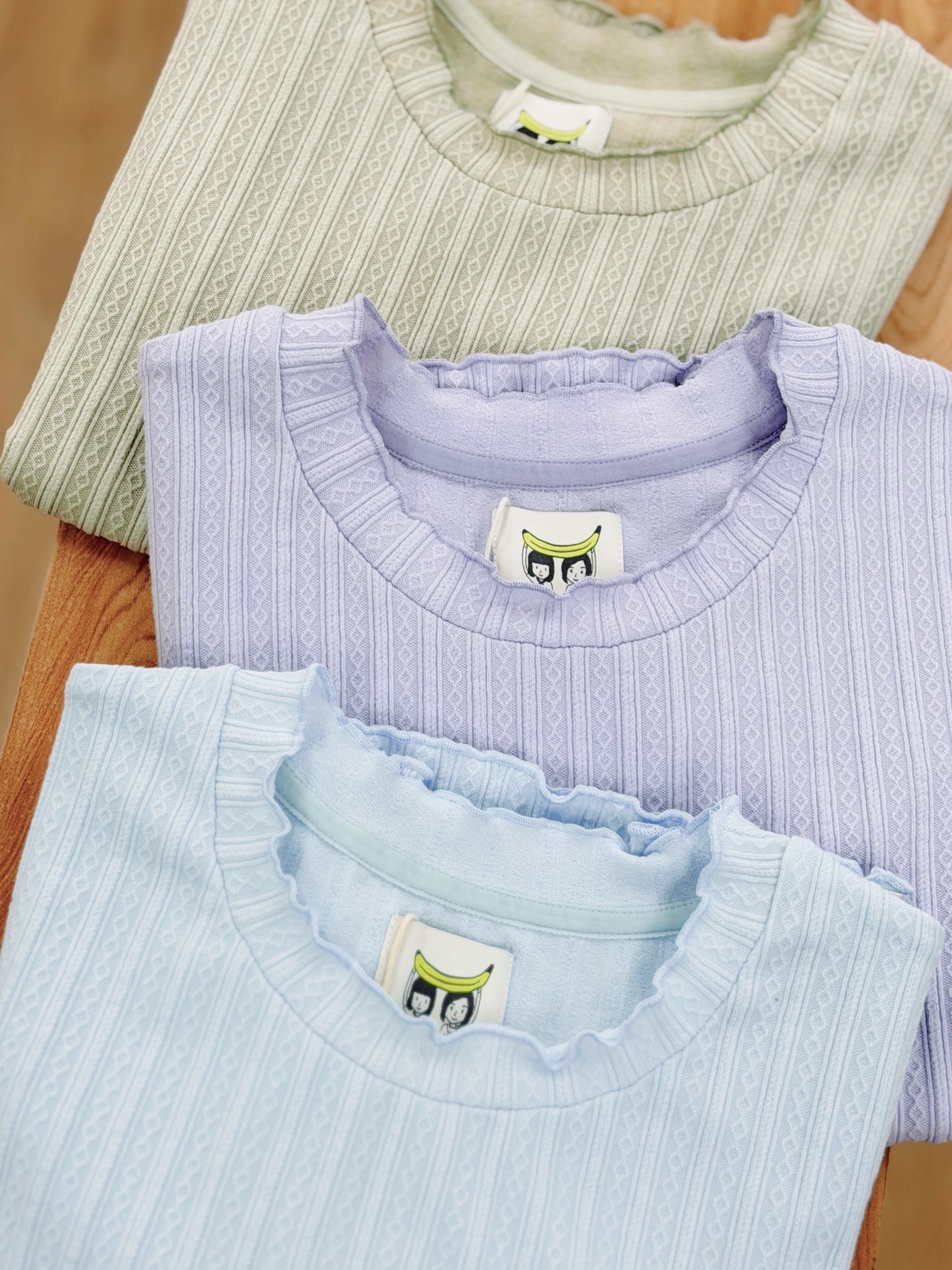 【新色加入🩵】五色 / 柔彈小麻花滾邊短袖上衣 / Supple Contrast Trim Mini Cable Knit Top