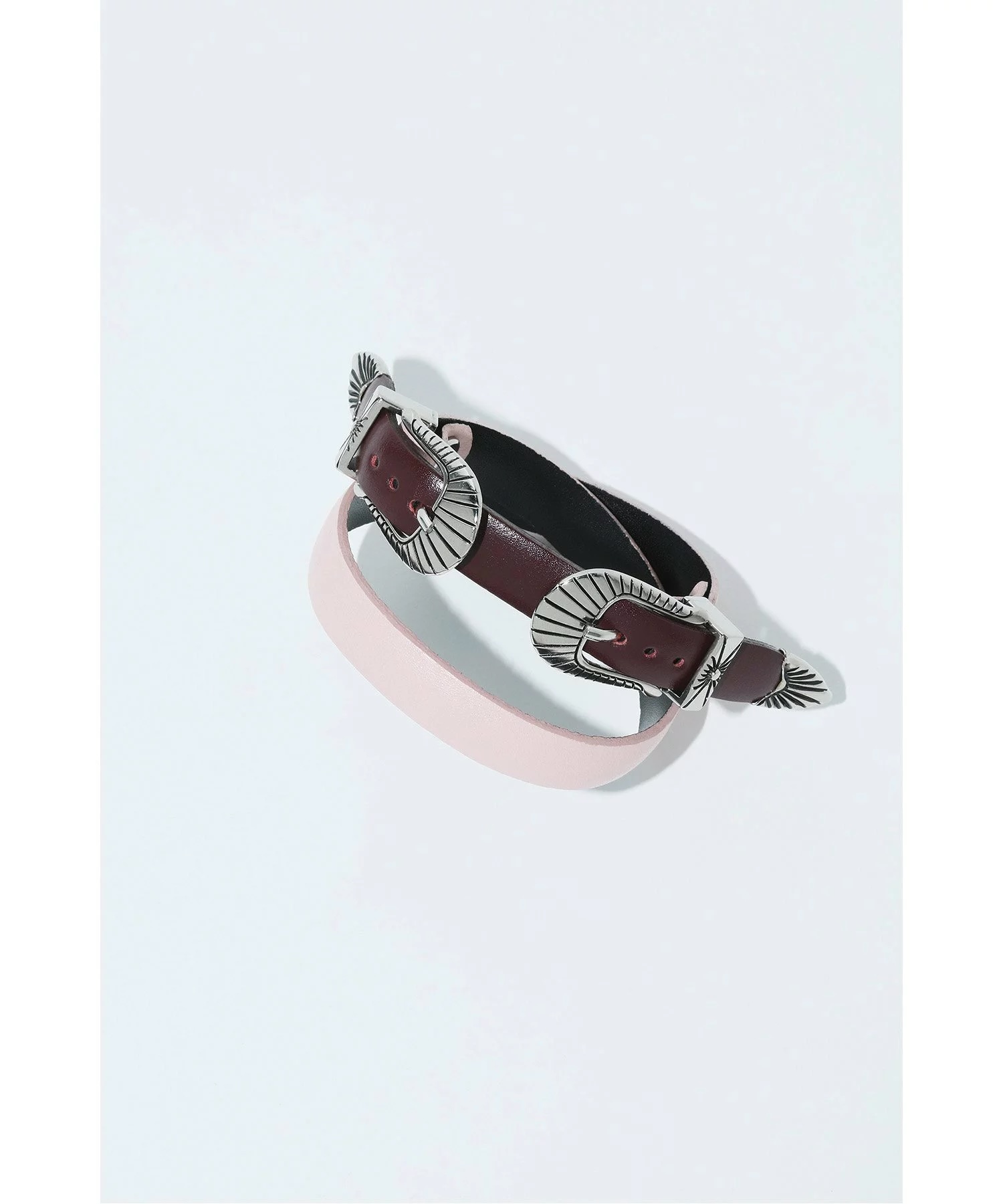 TOGA TOO / Double buckle leather bangle