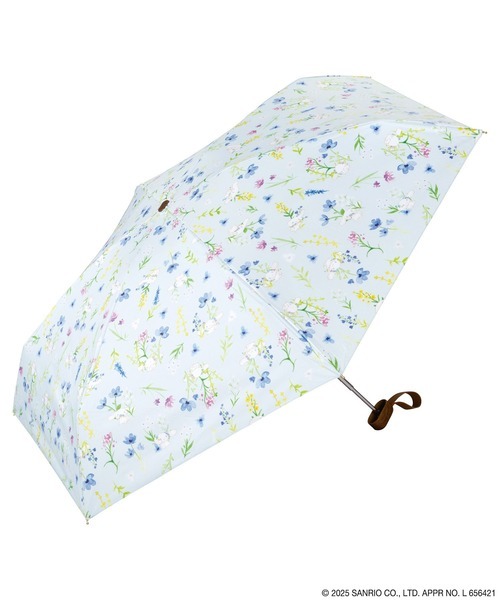 【Wpc.】Sanrio X Wpc. Sanrio Watercolor Floral Folding Umbrella｜Sanrio Characters・Cute Watercolor Style・UV Protection and Rainproof・Perfect Gift (235g)