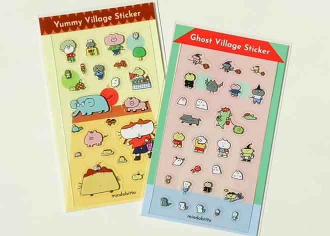韓mindobitto．村莊系列貼紙3 Yummy & Ghost