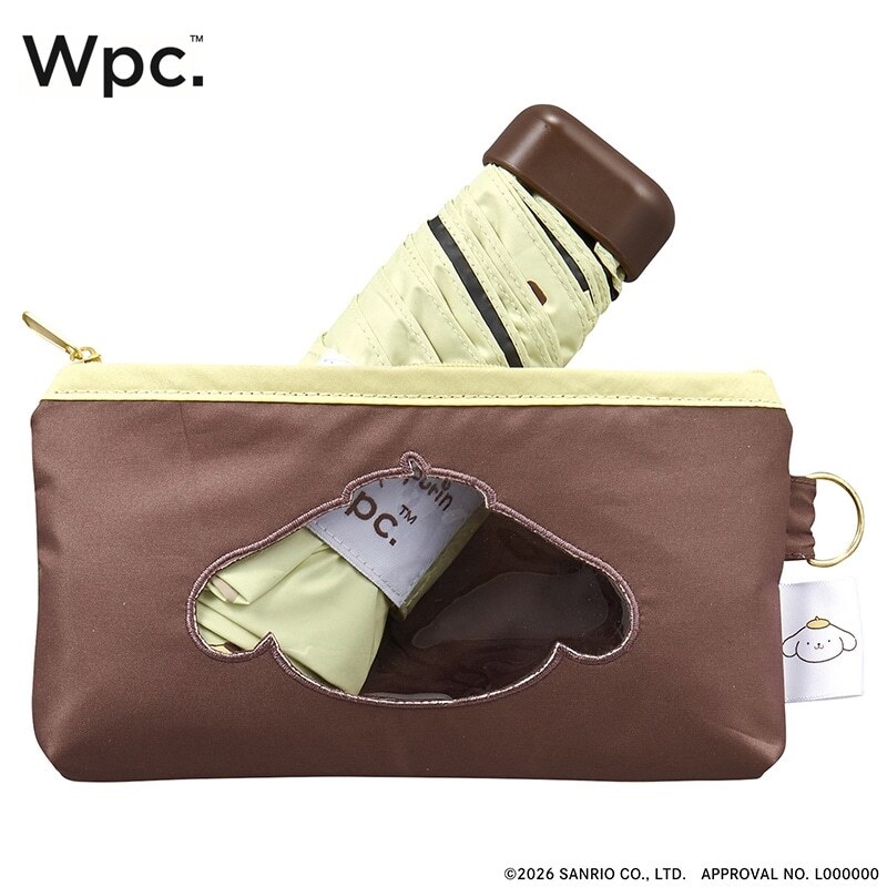 【Wpc.】Sanrio X Wpc. 三麗鷗愛心摺疊傘｜愛心點綴 x 卡通形狀透明傘套 (240g)