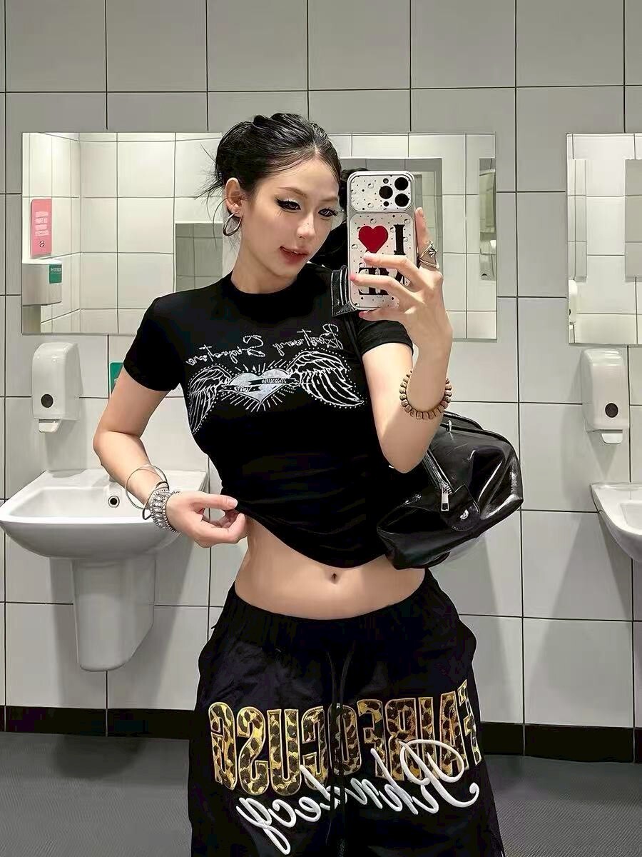 愛心翅膀短版T