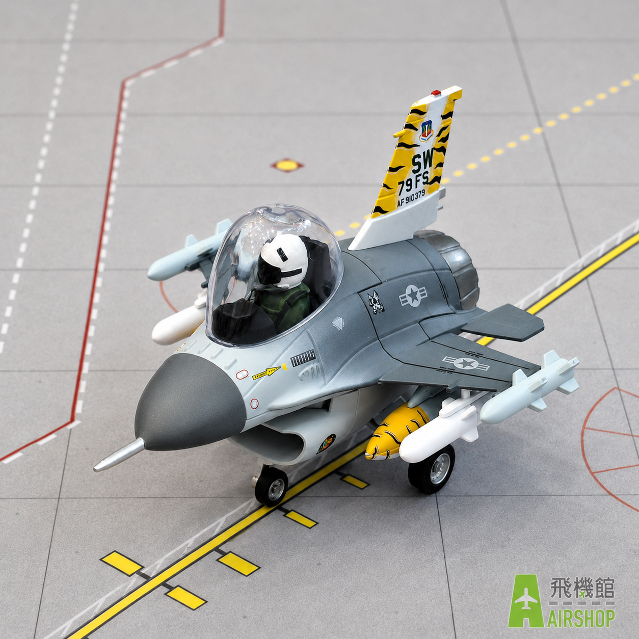 鐵流Q版 美國空軍 F-16C 2005年美洲虎會 含有底座