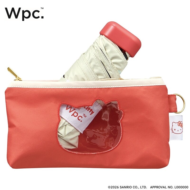 【Wpc.】Sanrio X Wpc. 三麗鷗愛心摺疊傘｜愛心點綴 x 卡通形狀透明傘套 (240g)