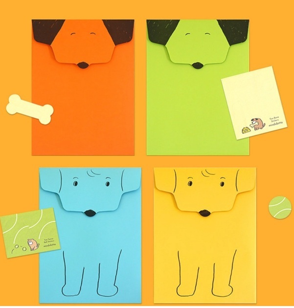 韓mindobitto．小狗造型信封袋 禮物袋 Puppy Paper Pack