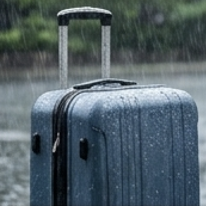 機場落雨擔心行李濕場景圖