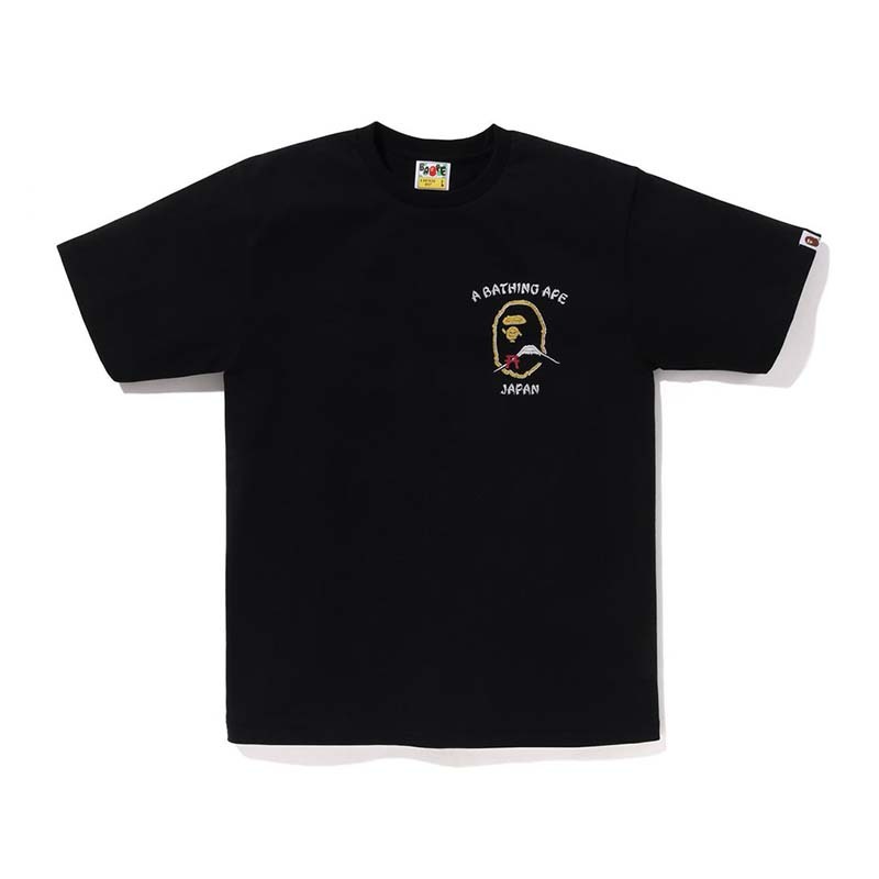 BAPE Japan Souvenir Tee 日本製 男版 猿人 富士山 短袖 黑色 IM22110053-BK [台灣現貨]