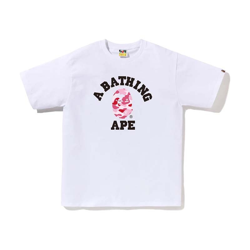 BAPE Abc Camo College Tee 大學字體 迷彩猿頭 短袖 白色 1M30110004-WG [台灣現貨]