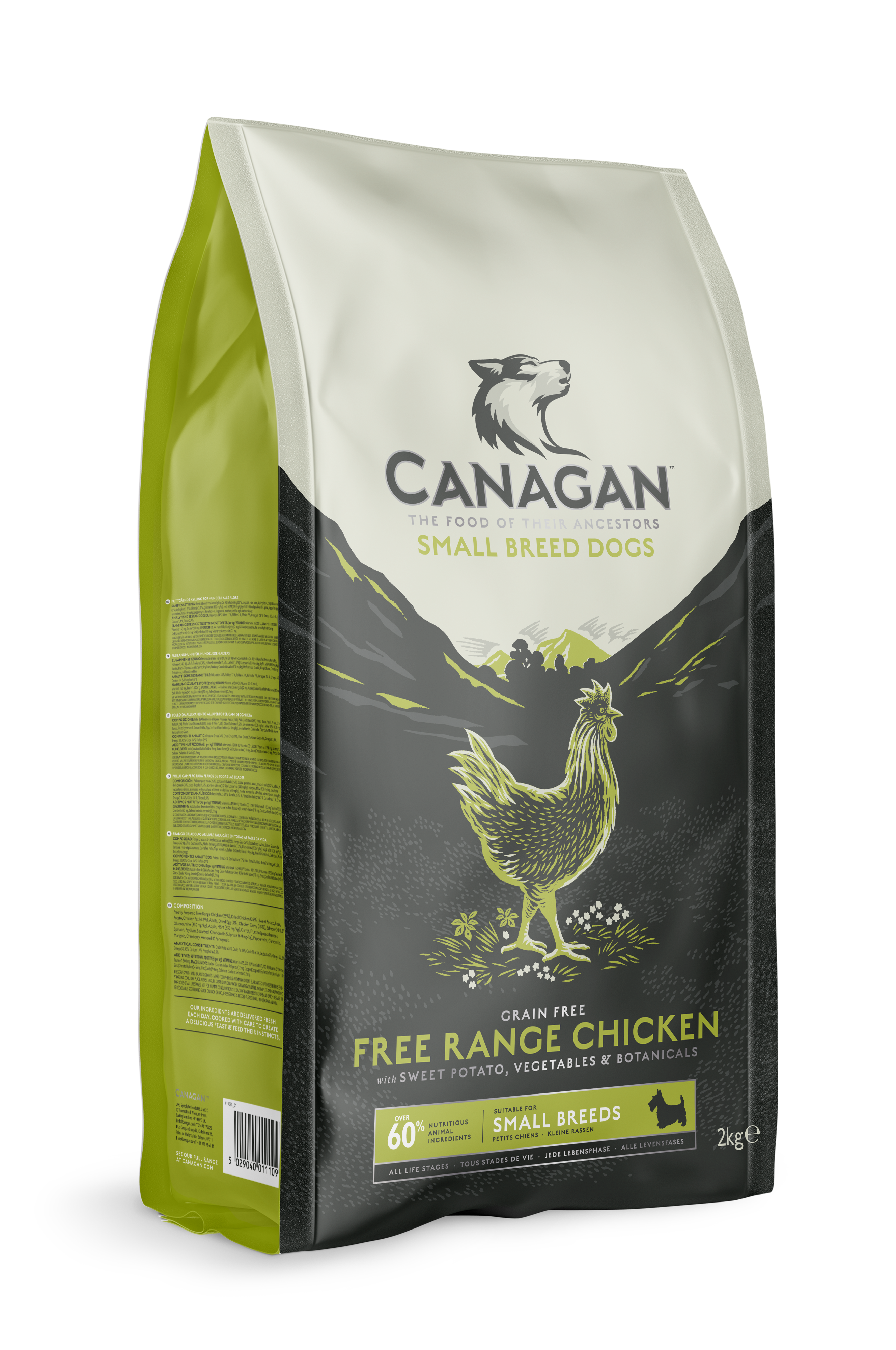 Canagan原之選 無穀物小型犬糧．放養雞(淺綠)配方2kg/6kg