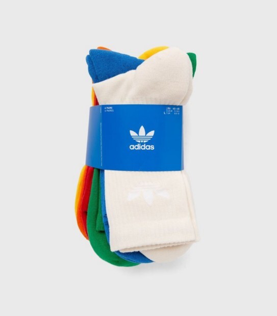 ADIDAS 襪子 彩色 三葉草 六雙一組 長襪 中筒襪 IT7571