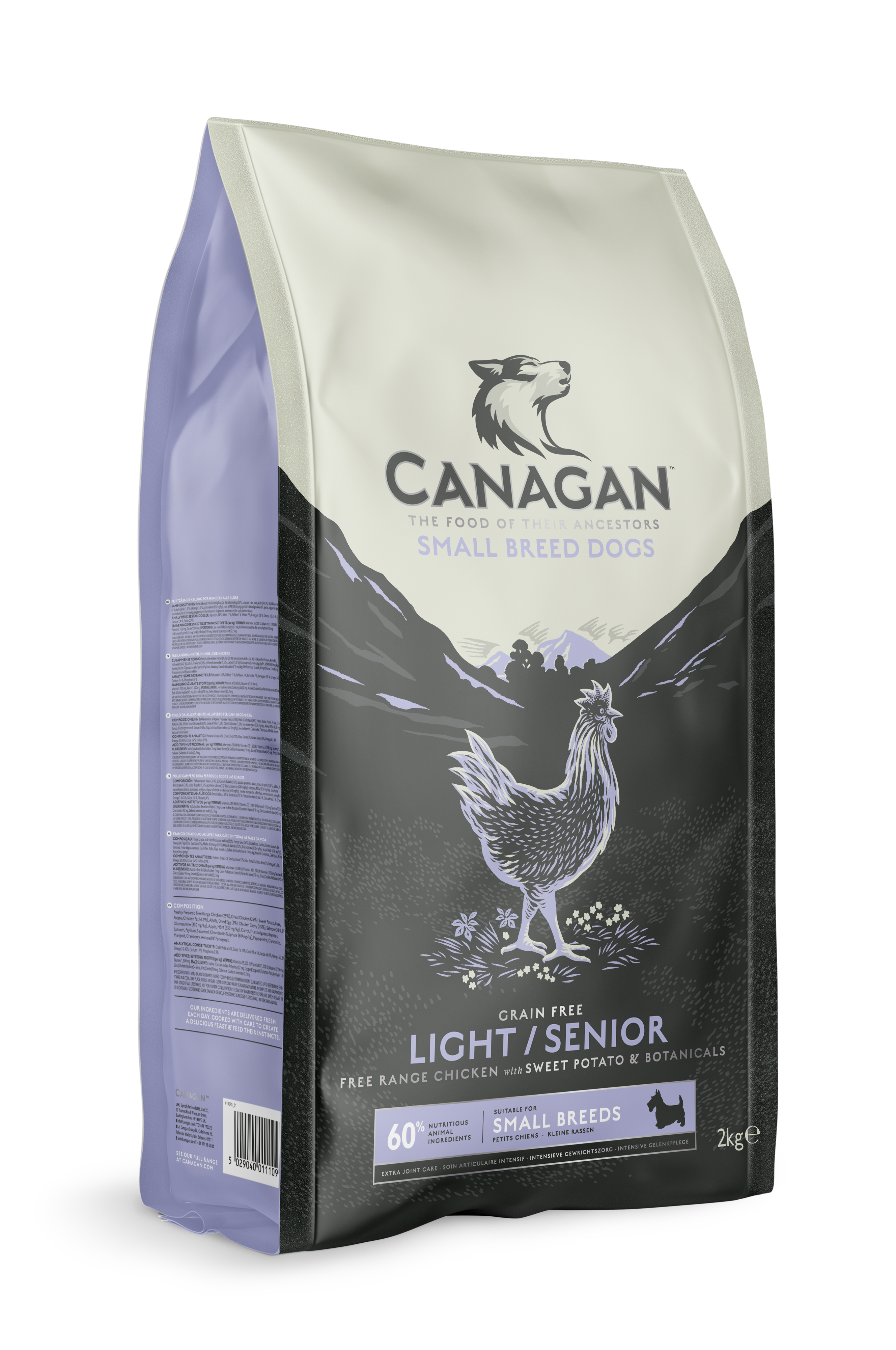 Canagan原之選 無穀物小型犬糧．減肥/老犬 走地雞(紫色)配方2kg/6kg