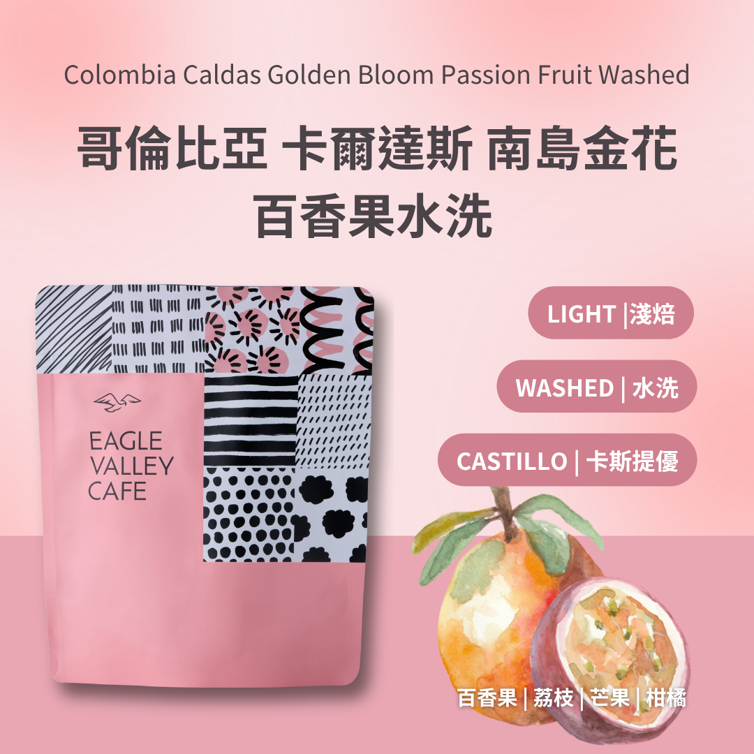 哥倫比亞 卡爾達斯 南島金花 百香果水洗 淺焙 咖啡豆