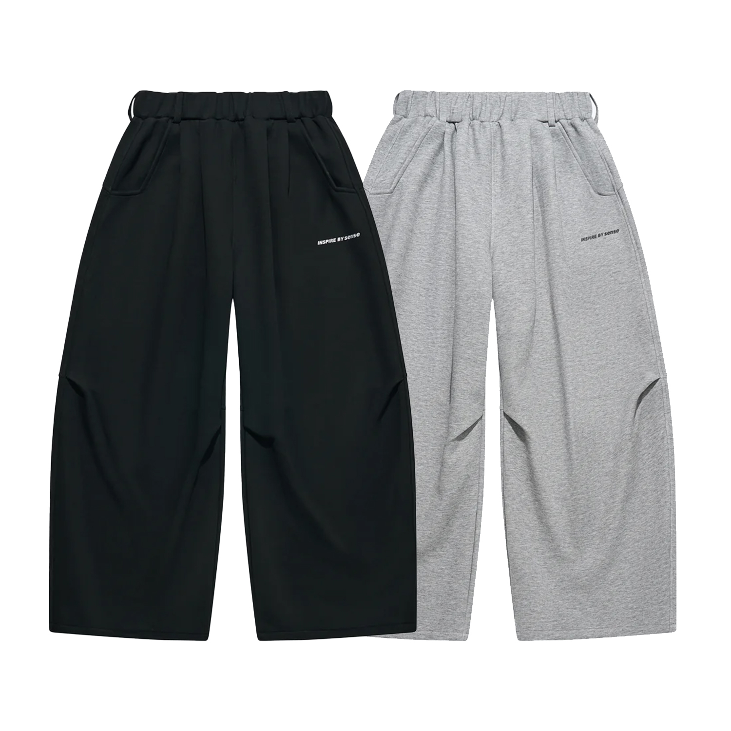 【車庫服飾】sense Wide Curved Sweat Pants