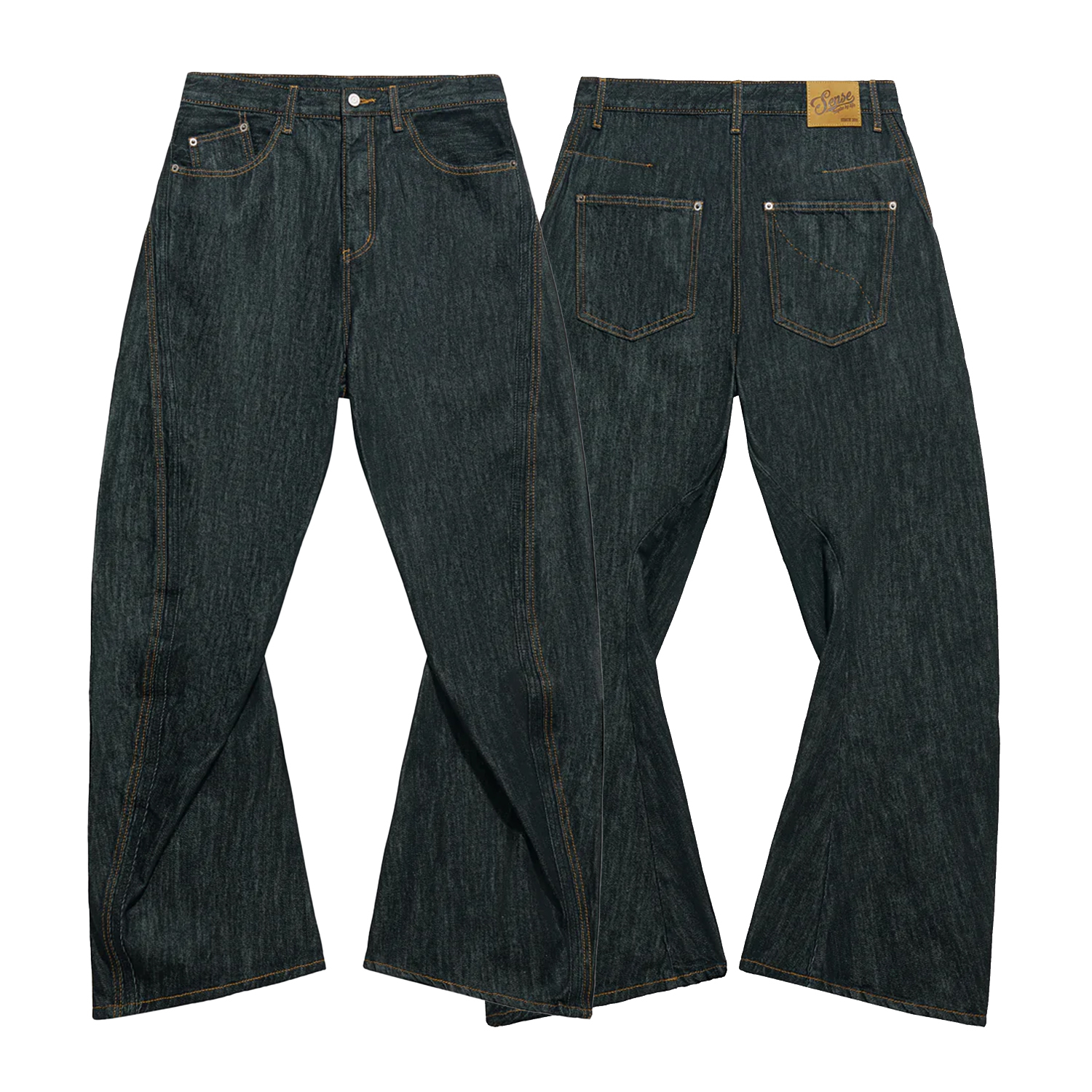 【車庫服飾】sense Unwash 3D Curved Jeans
