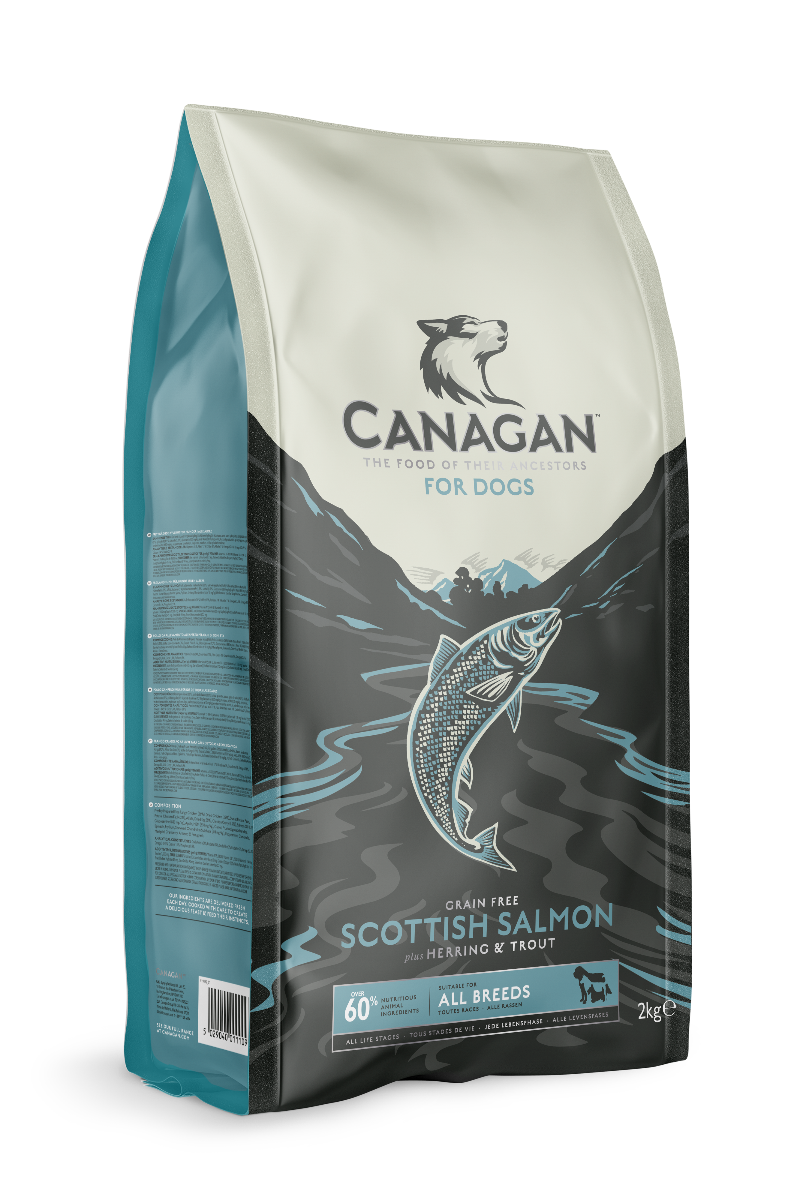 Canagan原之選 無穀物全犬糧．蘇格蘭三文魚(藍色)配方2kg/6kg/12kg