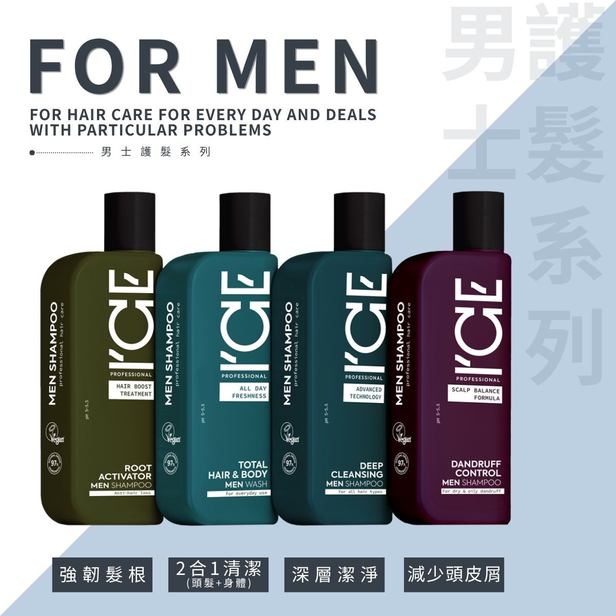 ICE Professional - 男士護髮系列