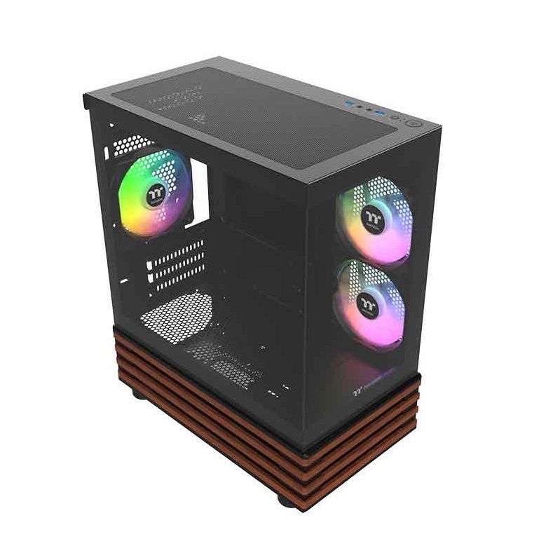 Thermaltake 曜越 View 170 WS木紋 ARGB (1正2反)M-ATX 機殼  黑色/CA-1Z4-00M1WN-WS  白色/CA-1Z4-00M6WN-WS