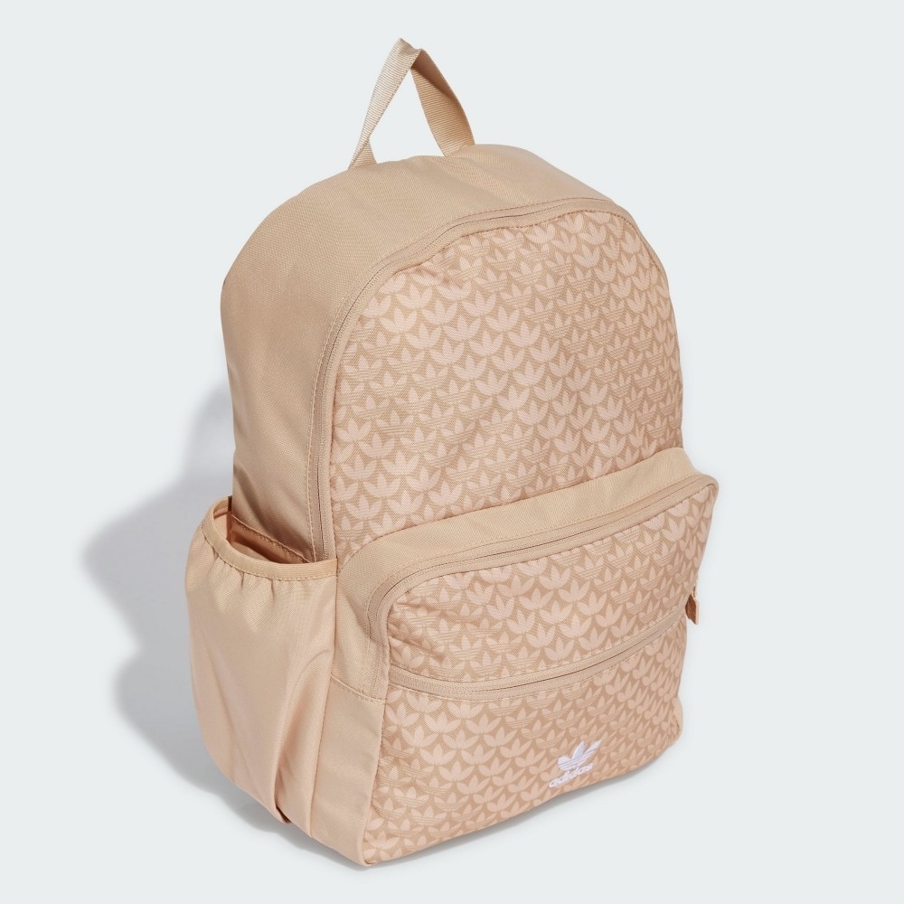 ADIDAS 後背包 MONOGRAM 沙色 滿版 三葉草 書包 IX7463