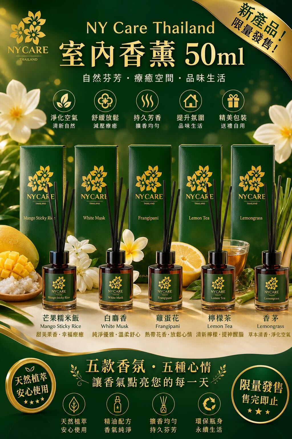 【直播】NY Care Thailand LX062510 室內香薰 50ml