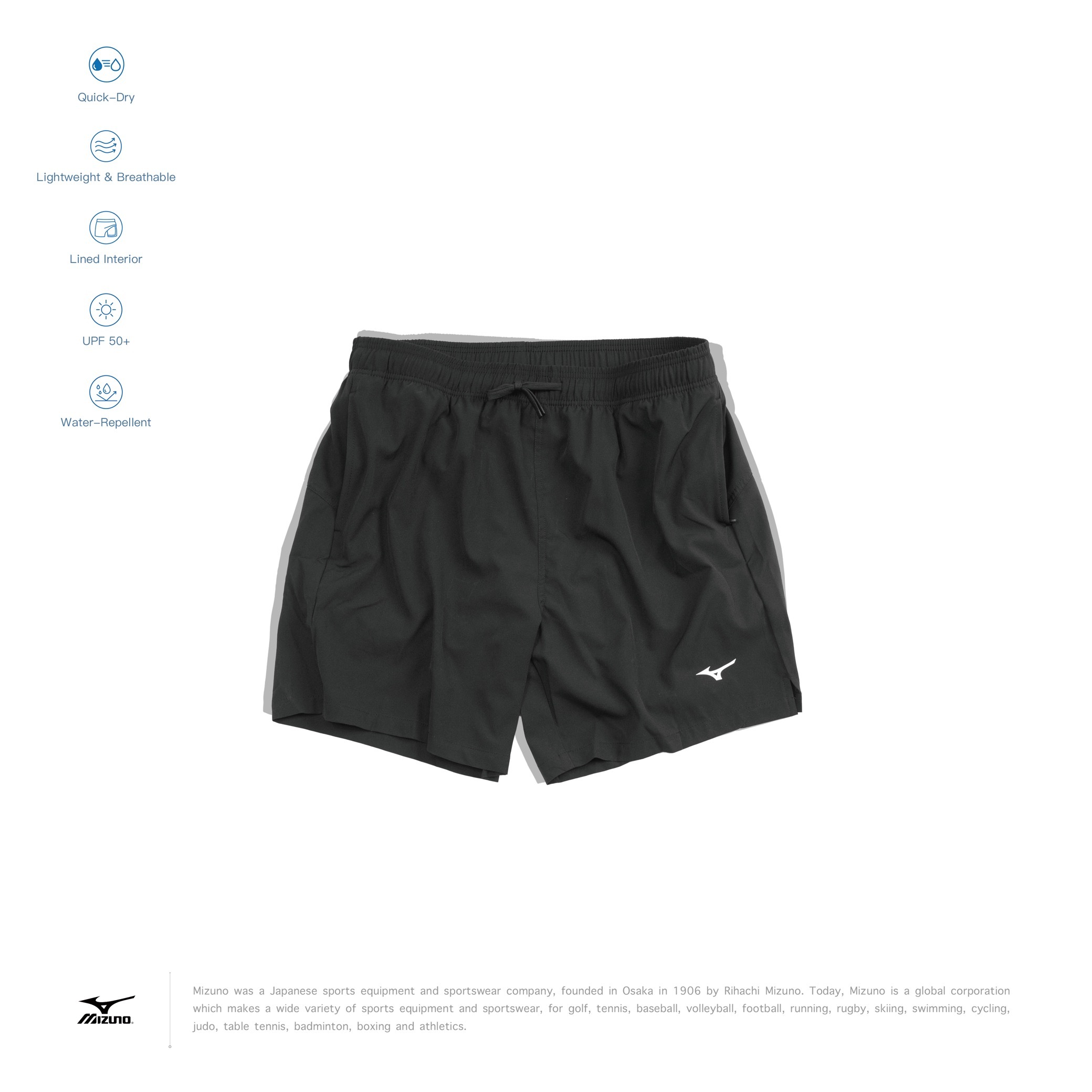 MIZUNO - Double-Layer Breathable Quick-Dry Running / Swim Shorts