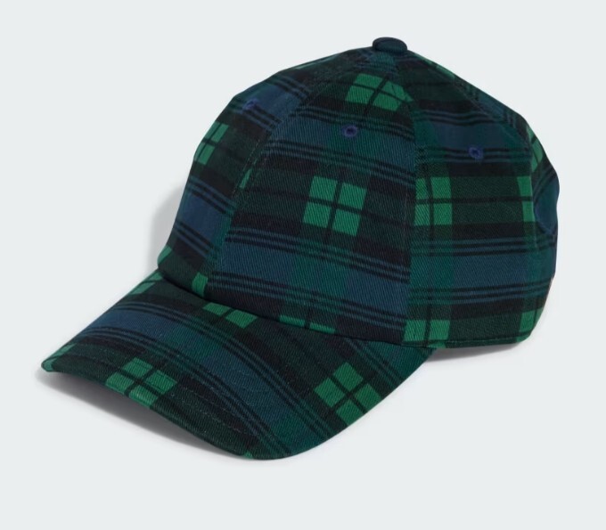 ADIDAS 帽子 TARTAN BB CAP 藍綠 格紋帽 老帽 IY1536