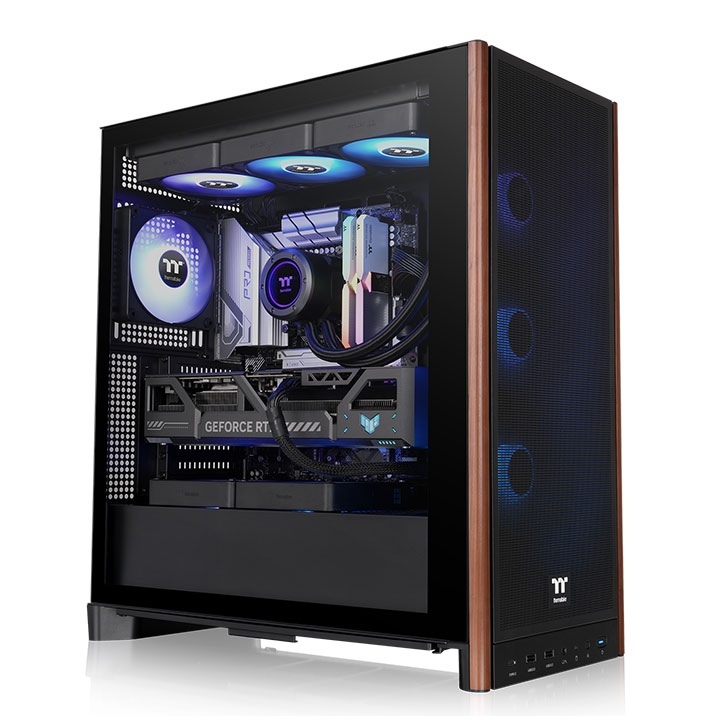 Thermaltake 曜越 鋼煉 S370 WS 木紋 中直立式機(4正)  黑色/CA-11J-00M1WN-00  白色/CA-11J-00M6WN-00