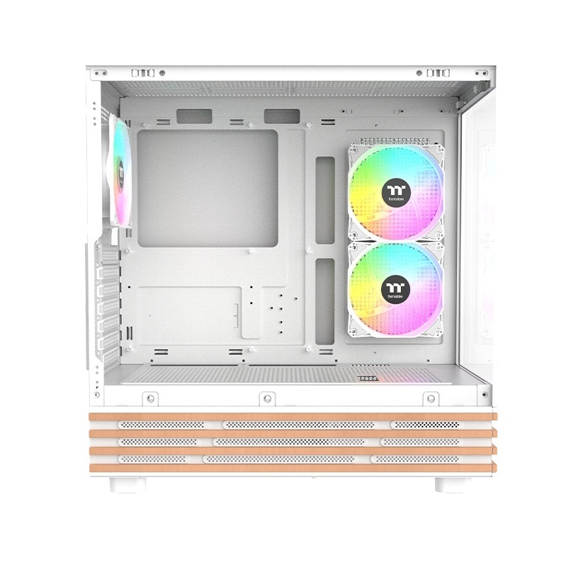 Thermaltake 曜越 光透 View 270 Plus WS 木紋 ARGB 中直立式機殼(1正2反)  黑色/CA-1Y7-00M1WN-WS  白色/CA-1Y7-00M6WN-WS