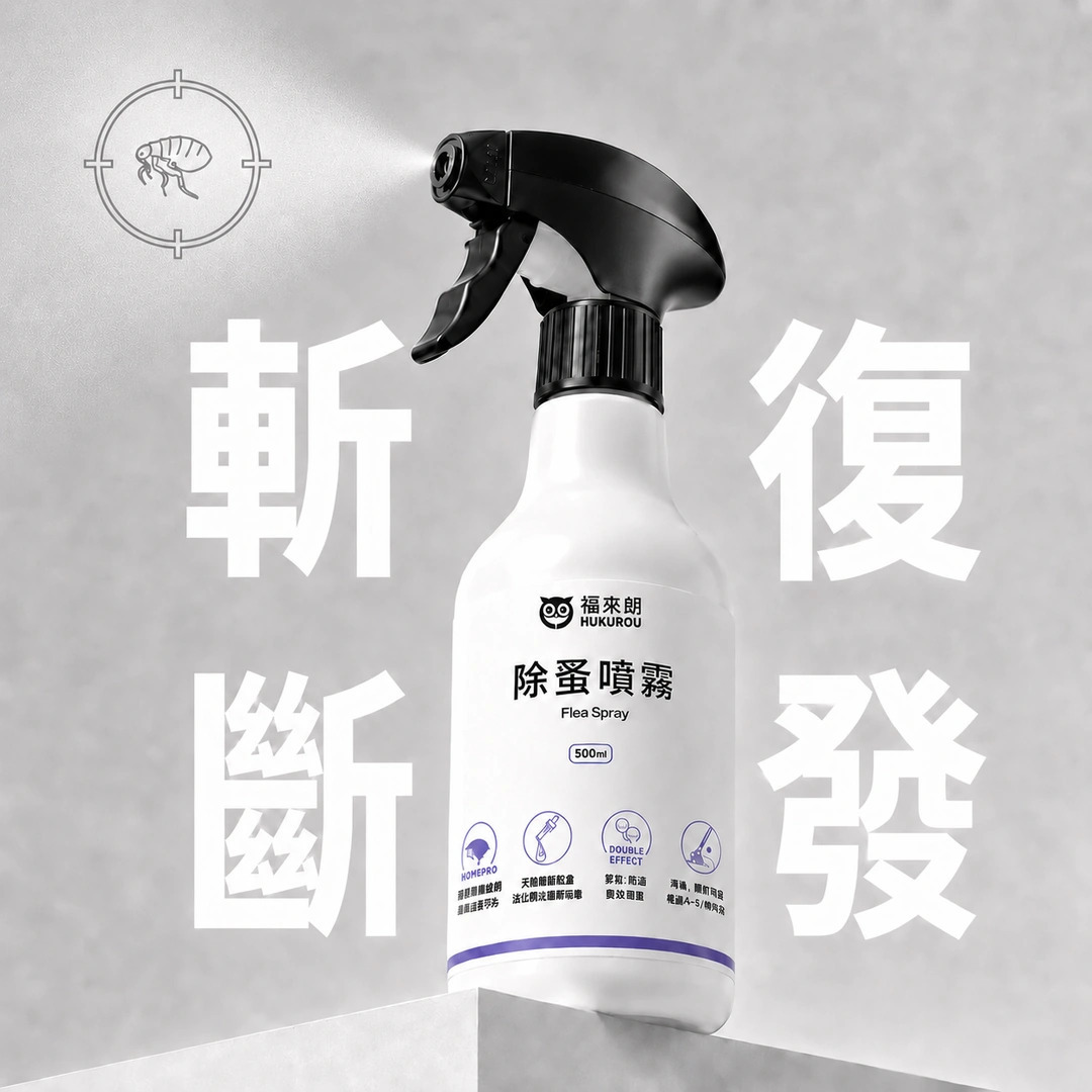 福來朗除噴霧斬斷跳蚤生態使之不再復發
