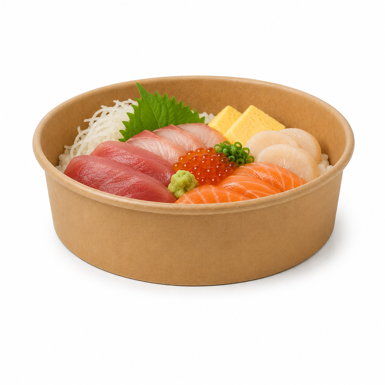TH-500 牛皮圓碗 500ml｜適合丼飯、便當、沙拉、涼麵、外帶餐盒批發