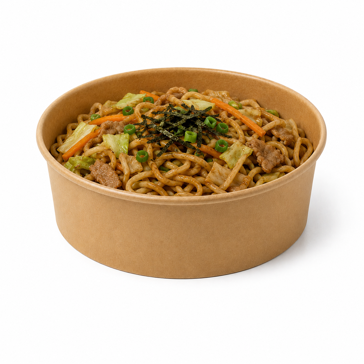 TH-750 牛皮圓碗 750ml｜適合丼飯、便當、沙拉、涼麵、外帶餐盒批發