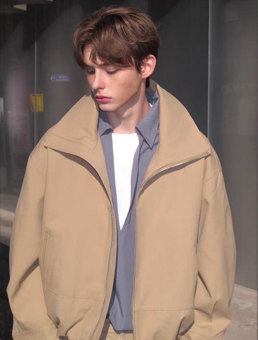 Premium No.3 Beige Bomber Jacket