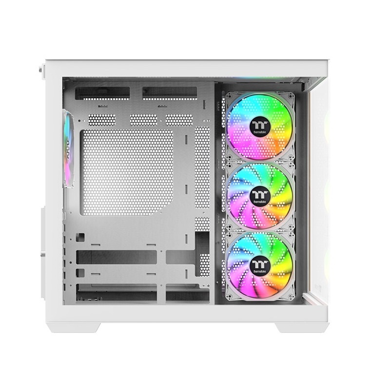 Thermaltake 曜越 光透 View 380 WS ARGB 木紋全景玻璃透側 背插雙倉 (1正3反)  黑色/CA-1Z2-00M1WN-WS  白色/CA-1Z2-00M6WN-WS