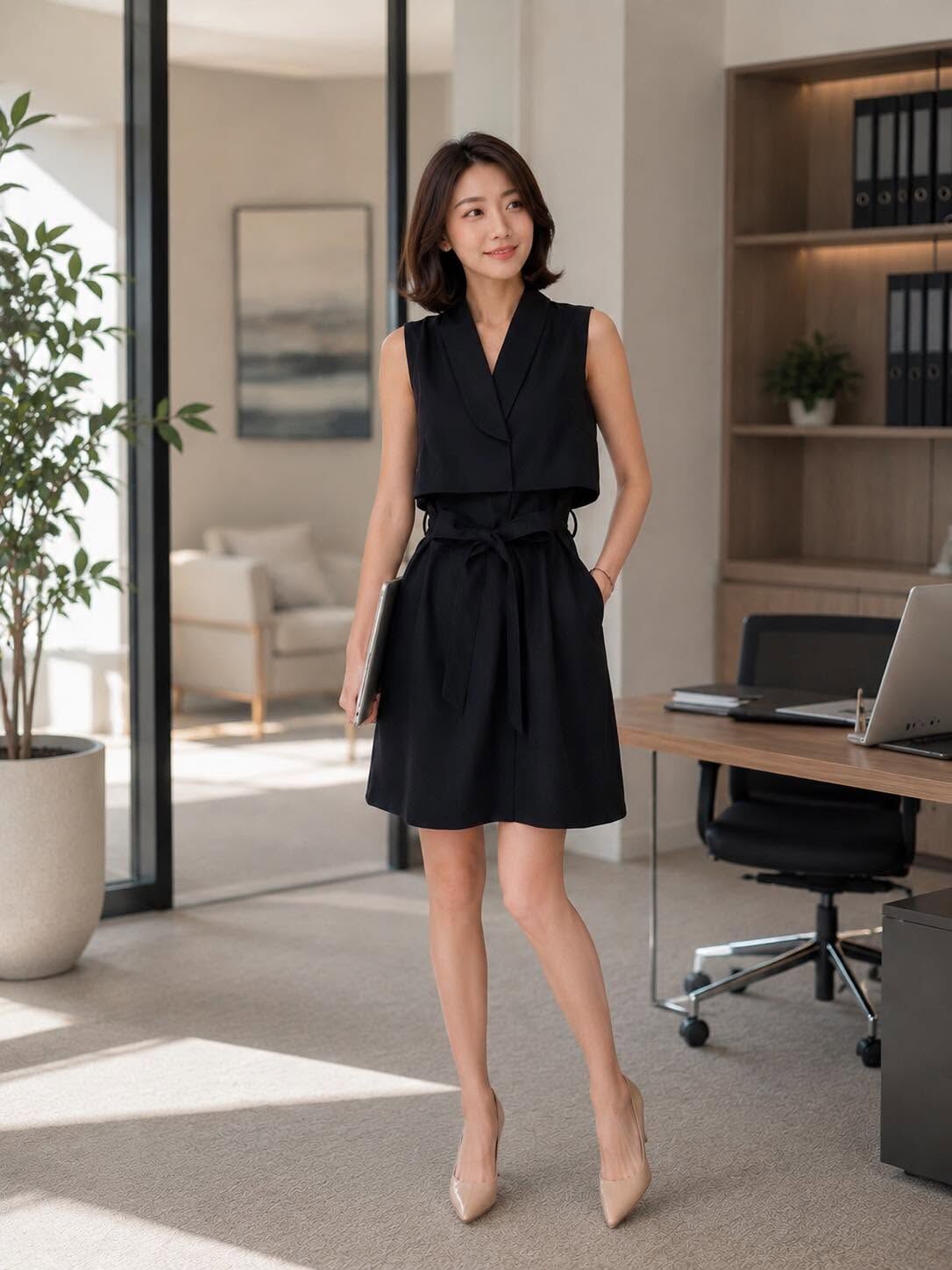 SLEEVELESS VEST SHORT DRESS