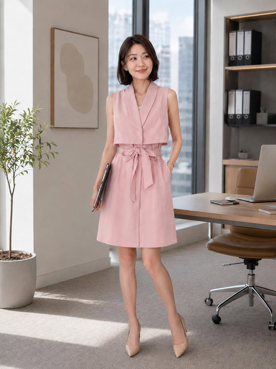 SLEEVELESS VEST SHORT DRESS
