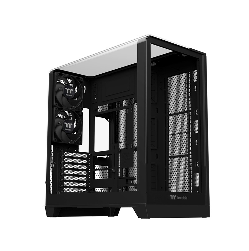Thermaltake 曜越 光透 View 390 TG 雙倉 鷗翼式曲面玻璃機殼 (CT120 Fan*2)  黑色/CA-11F-00M1WN-01  白色/CA-11F-00M6WN-01