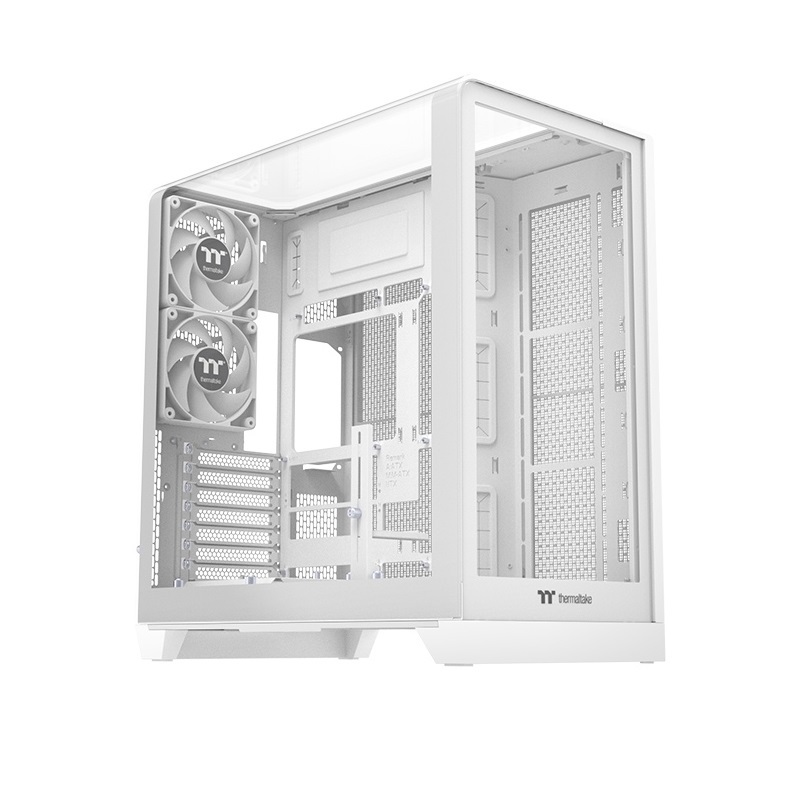 Thermaltake 曜越 光透 View 390 TG 雙倉 鷗翼式曲面玻璃機殼 (CT120 Fan*2)  黑色/CA-11F-00M1WN-01  白色/CA-11F-00M6WN-01