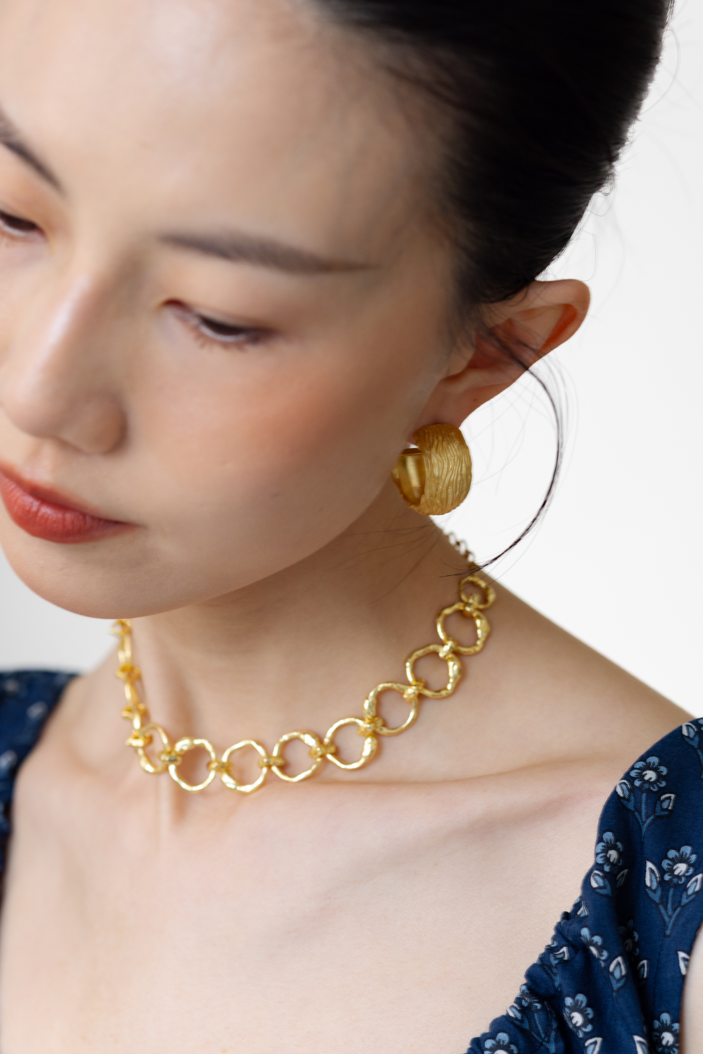 【 Jewelry 】紋理寬圈耳環