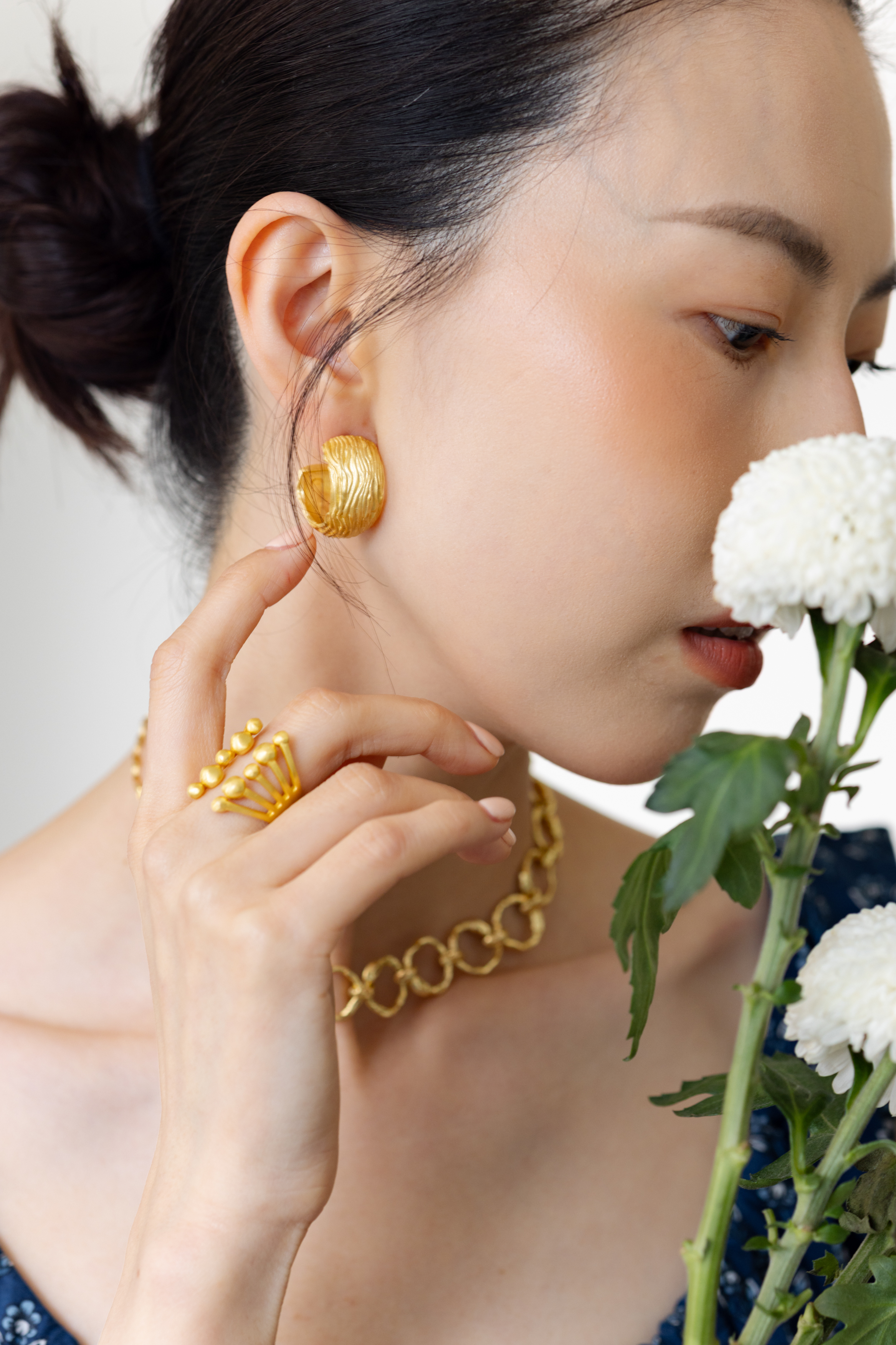 【 Jewelry 】紋理寬圈耳環